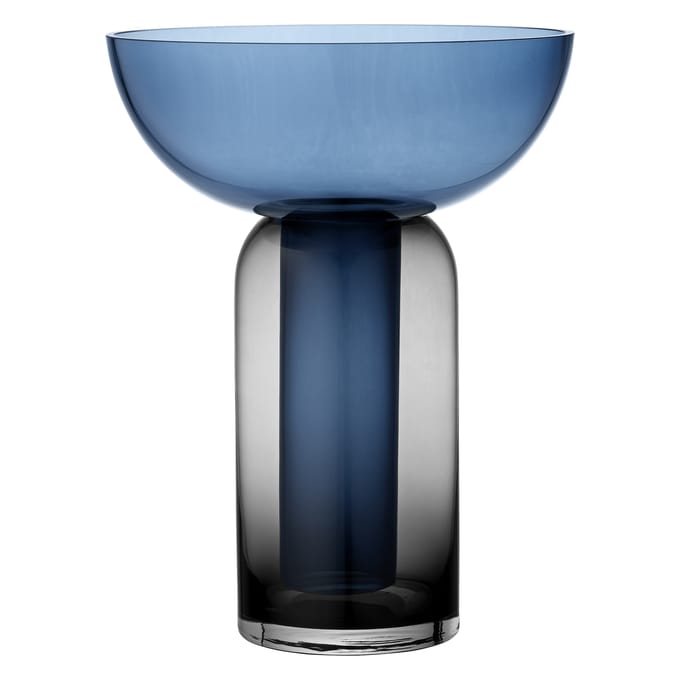 AYTM Vaas Torus, blauw, Ø 25 cm, hoogte 33 cm, glas