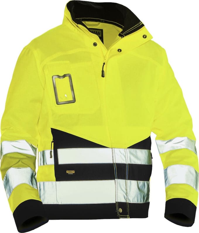Jobman 1231 Hi-Vis Jacket 65123162 - Geel/Zwart - XL