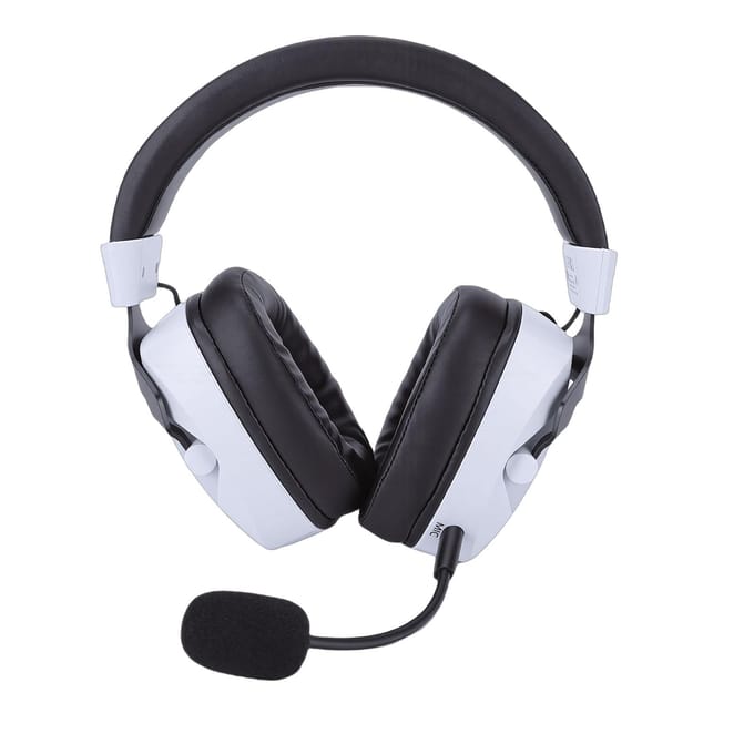 Casque de jeu sans fil compatible Switch PC 2,4 GHz Bluetooth 5.4 Casque avec réduction de bruit Lumière RGB Son Surround 7.1 blanc noir