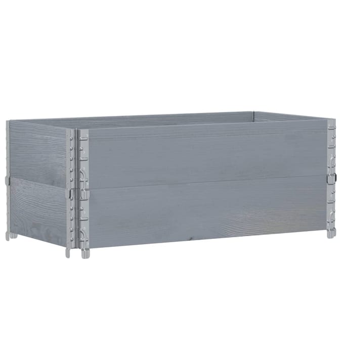 vidaXL - Plantenbak - 100x50 - cm - massief - grenenhout - grijs