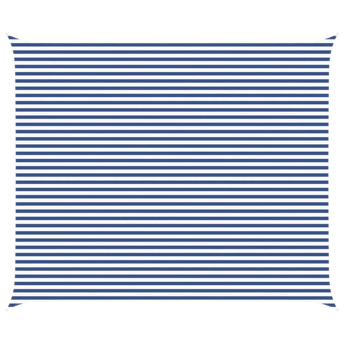 vidaXL - Zonneschaduw - Blauw - en - Wit - 6 - x - 5 - m - 100% - Polyester - Oxford