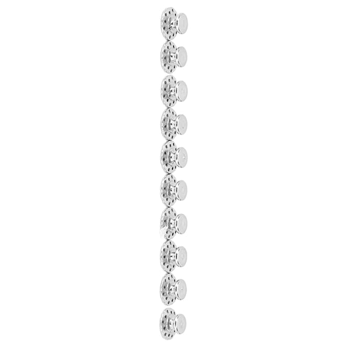 10pcs Bouton Lingual Creux Acier Inoxydable Orthodontie Dentaire Bouton Lingual Accessoire de Remplacement white