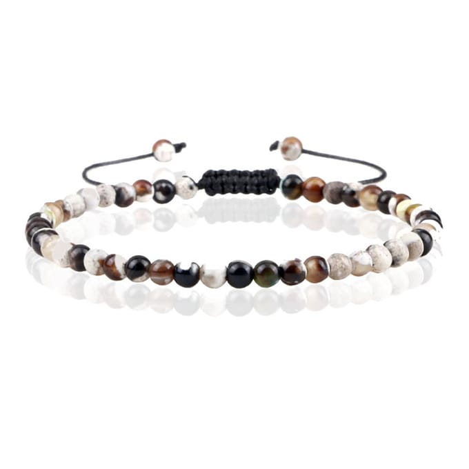 Memphis Fire Armband Natuursteen Kralen - White Fire
