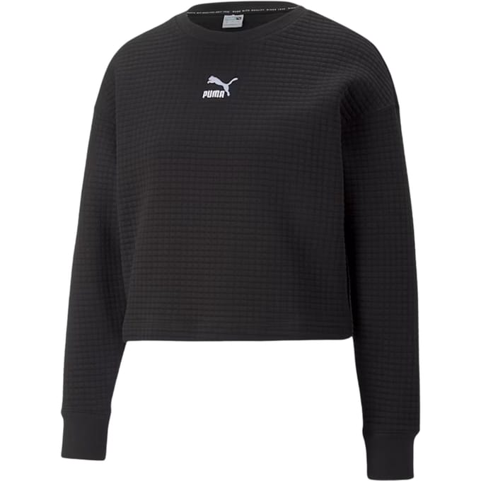 Under Armour Dames/Dames Unstoppable Quilted Drop Shoulder Regular Trui met lange mouwen (Zwart)