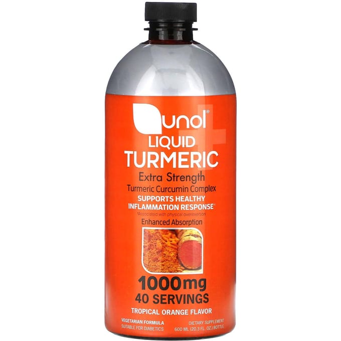 Qunol, curcuma liquide, extra fort, orange tropicale, 1 000 mg, 20,3 fl oz (600 ml)