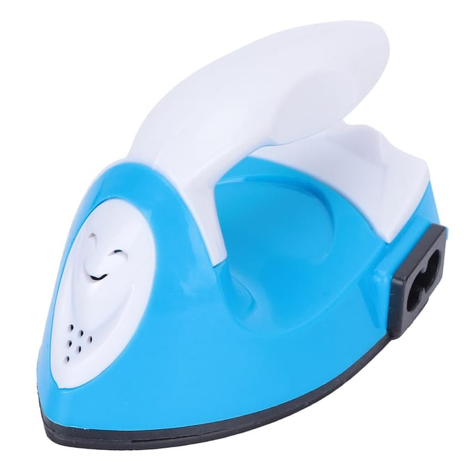 Mini Strijkijzer DIY Warmteoverdrachtsmachine voor Naamsticker Hete Boor Doeksticker Strijken blue