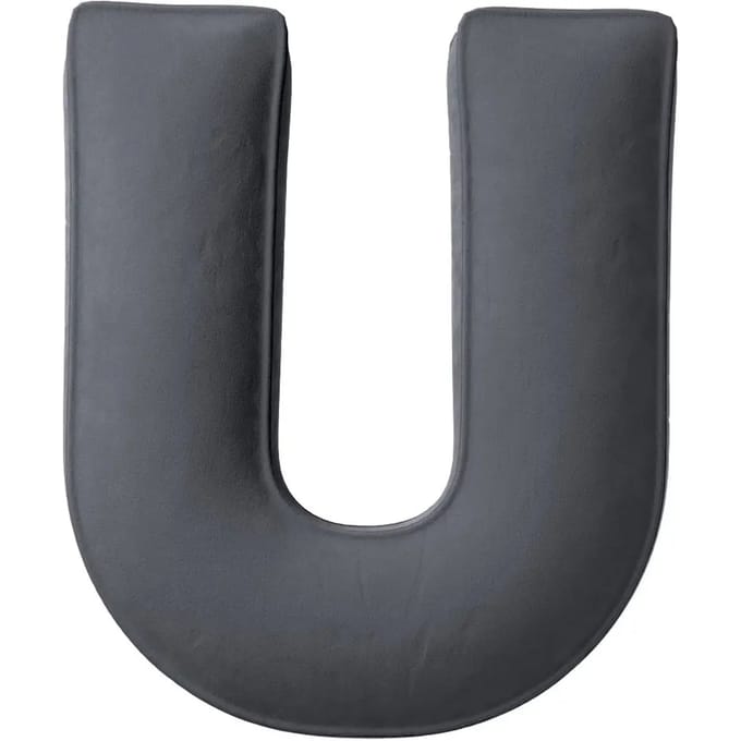Kussen letter u Yellow Tipi Posh Velvet