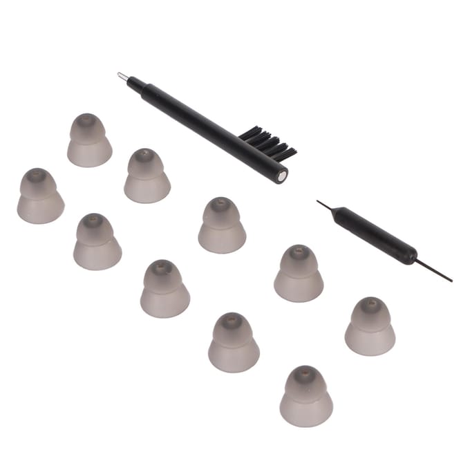 10 stuks Gehoorapparaat Vervangende Koepels Dubbele Lagen Geluidsversterker Oordopje Tip voor Resound Zwart S Small Size 8mm gray