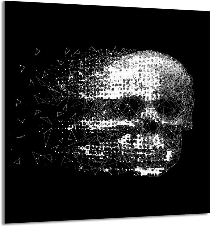 TMK ArtDeko - Snijplank - 60x65 cm - Czaszka - Schedel Afbeelding