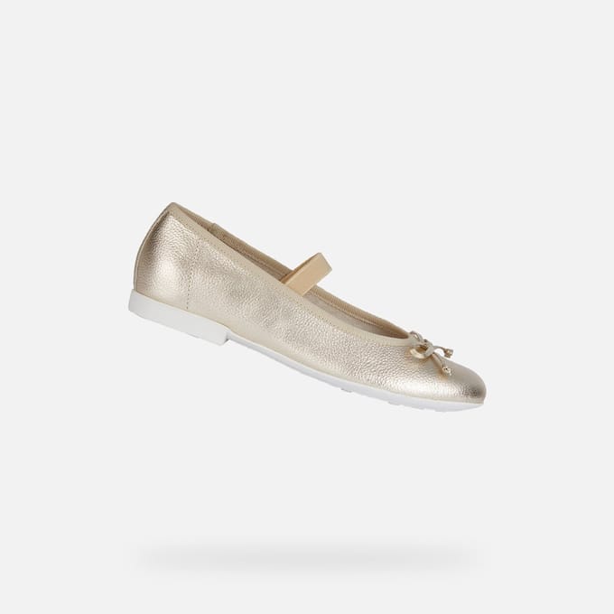 GEOX PLIE MEISJES Ballerina's - PLATINA - Maat 38