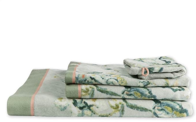 Beddinghouse x Van Gogh Museum Blossom Handdoek - 55x100 cm - Set van 3 - Groen