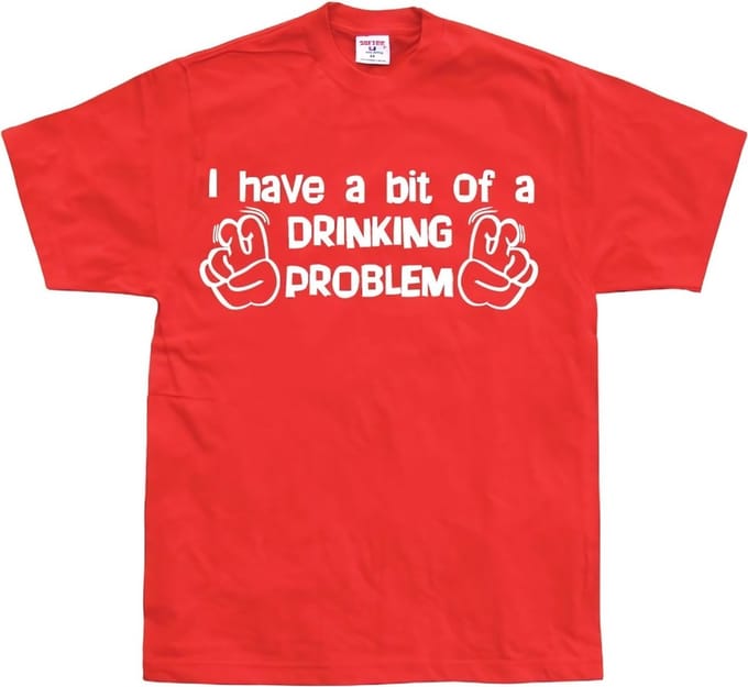 Hybris Ik heb een Bit -drinkprobleem (rood)