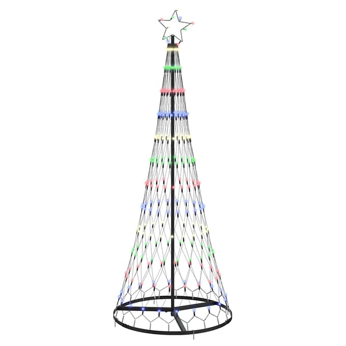 vidaXL - LED - kerstboom - Multikleur - 184.5 - cm - Metaal