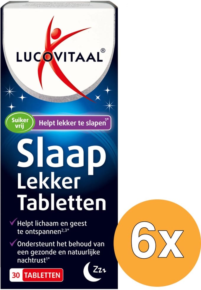 6x Lucovitaal Slaap Lekker (30 Tabletten)