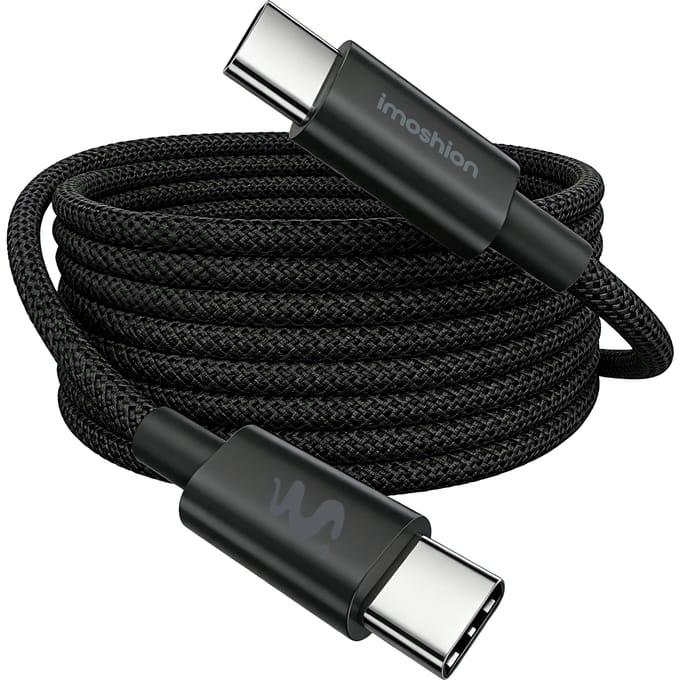 imoshion Braided USB-C naar USB-C kabel 100W - 2 meter - Zwart