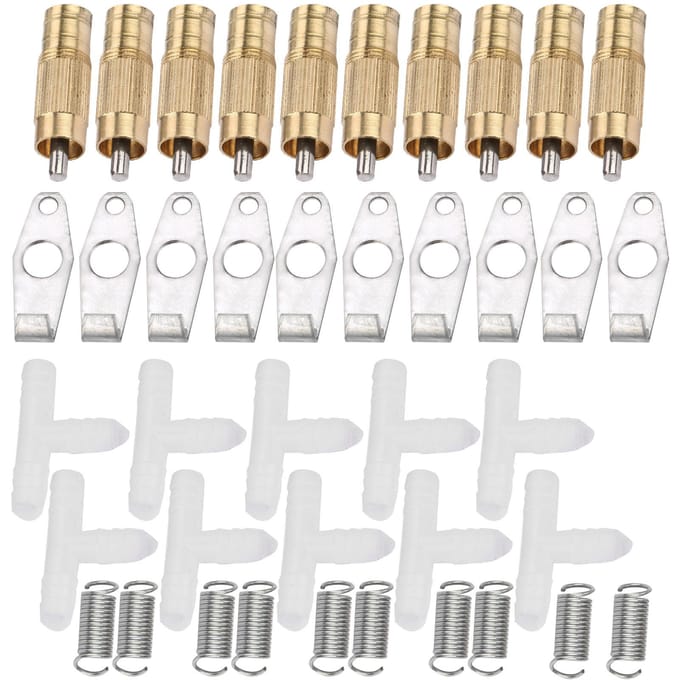 10 stuks Set RVS Automatische Nippel Waterbak voor Konijn Rat Fret Type 2 white