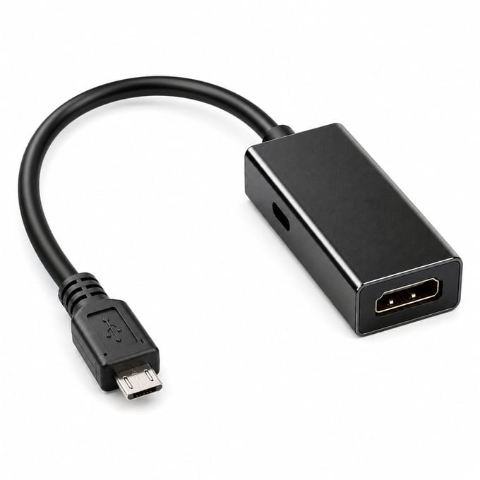 HDMI omvormer - Micro USB naar HDMI/USB micro - MHL 5-pins - Zwart - Allteq