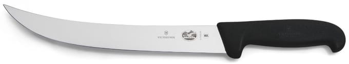 Dailygoods - Fibrox Curved Slagersmes - 25 cm Kwaliteitsmes