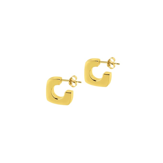 Kleine Goud Plated C Hoops