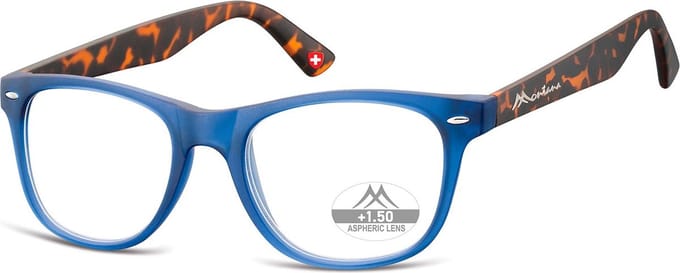 Montana Leesbril Mr67 Blauw/Turtle Sterkte +1:00