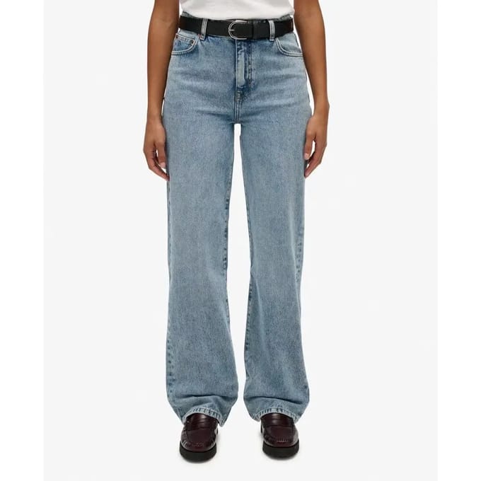 Hoge taille bio katoen jeans voor vrouwen Superdry
