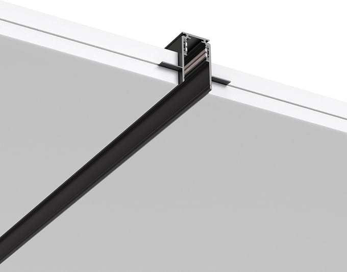 Inbouw Magnetische Tracklights Accessoires - Rail - 2m - Zwart - 48V