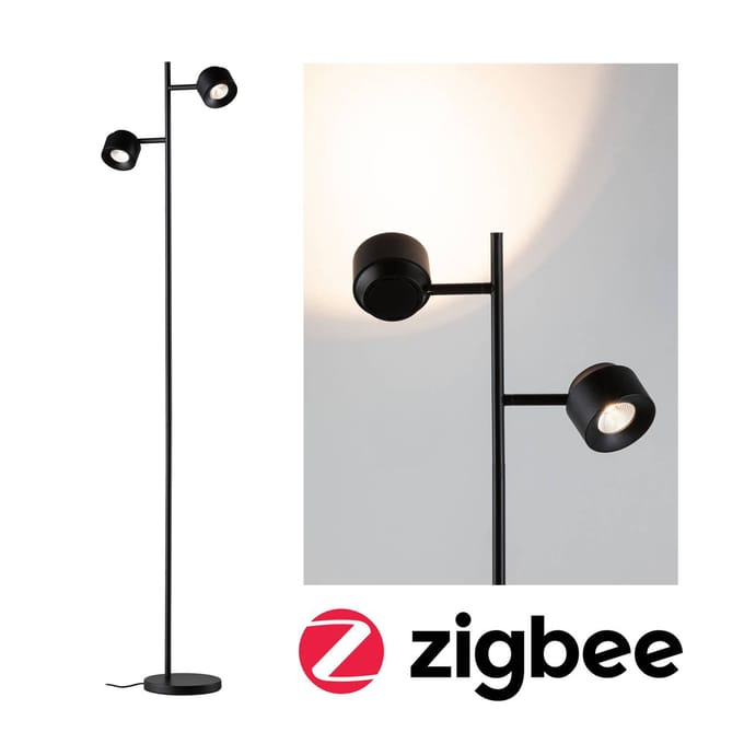 Staande LED-lamp Smart Home Zigbee 3.0 Pane 2700K 2x300lm 2x3W Zwart