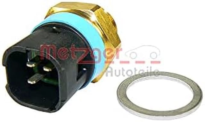 Temperatuurschakelaar Ventilator - Koelventilator Schakelaar - Motorkoeling Regelen - Met Afdichting - M22x1.5 - Zwart