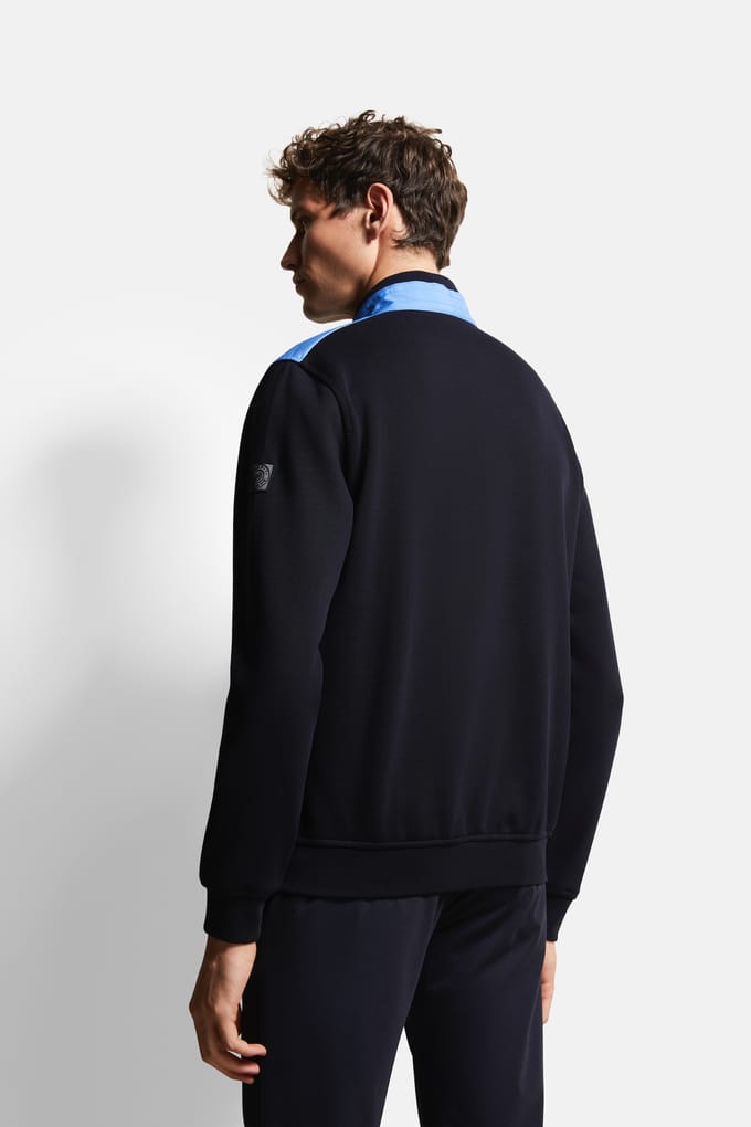 Bugatti Herren Sweatjack met kruissteek