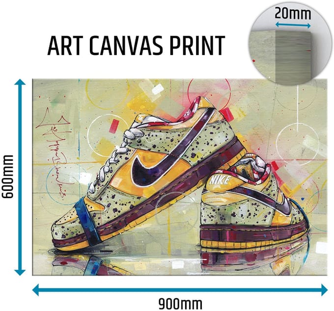 Sneaker canvas yellow lobster 90x60 cm