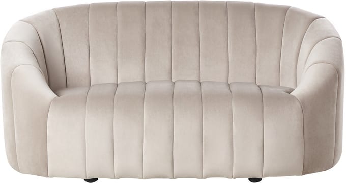 MALUNG - Tweezitsbank - Beige - Fluweel