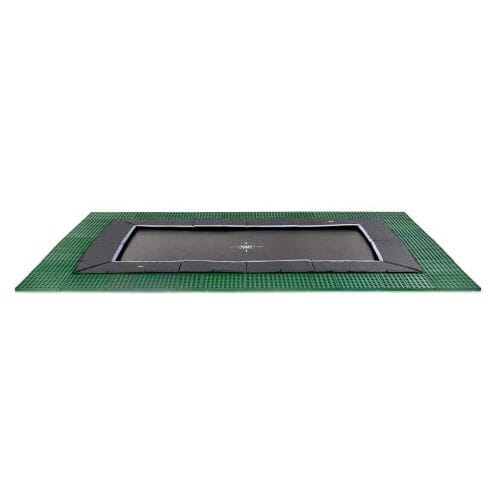 EXIT Dynamic Trampoline 244x427cm - met Freezone Veiligheidstegels - Groundlevel - groundlevel Trampoline - Rechthoekig - Voor Kinderen - Zwart