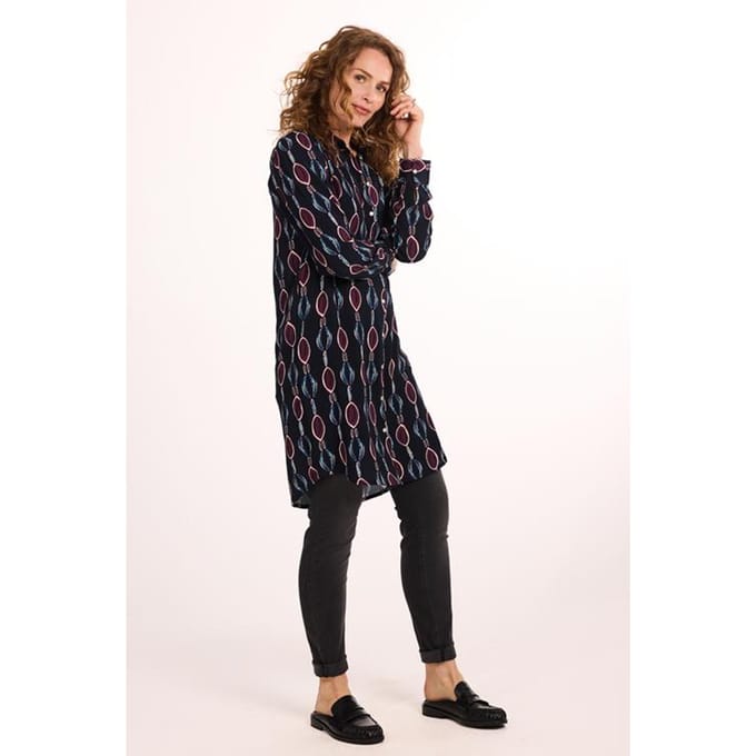 Tunic Violet Blue Loomlight print