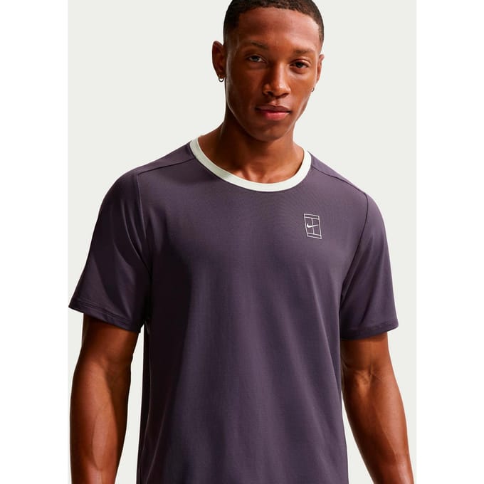 Nike Court Dri-FIT Advantage T-shirt Heren-paars