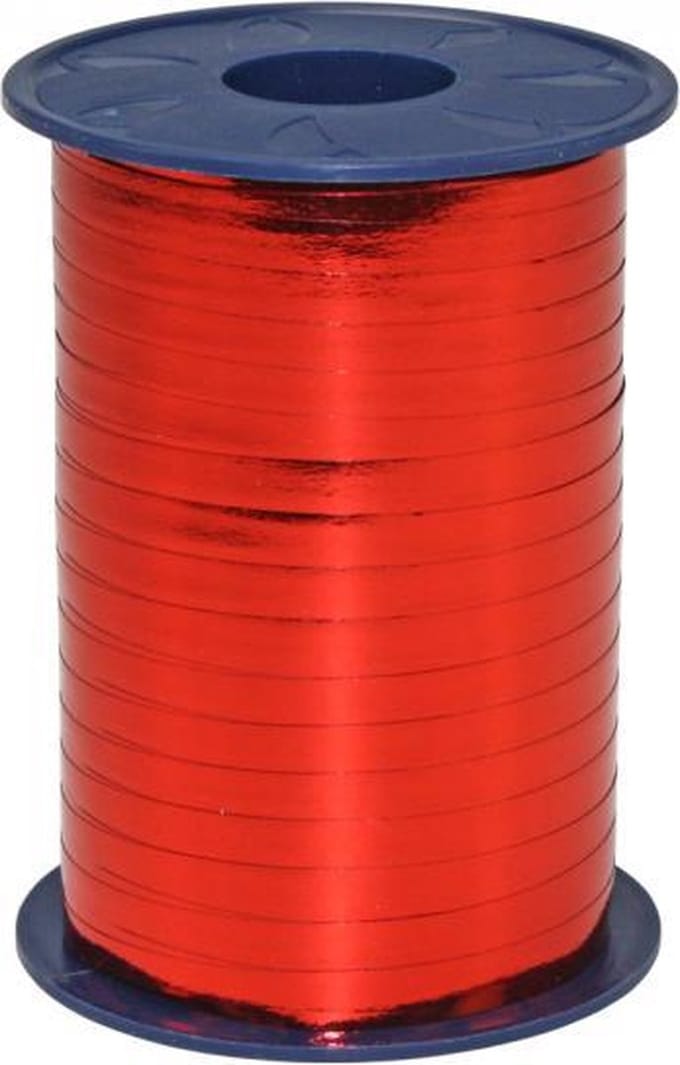 Rood Lint Metallic 250 meter x 5mm