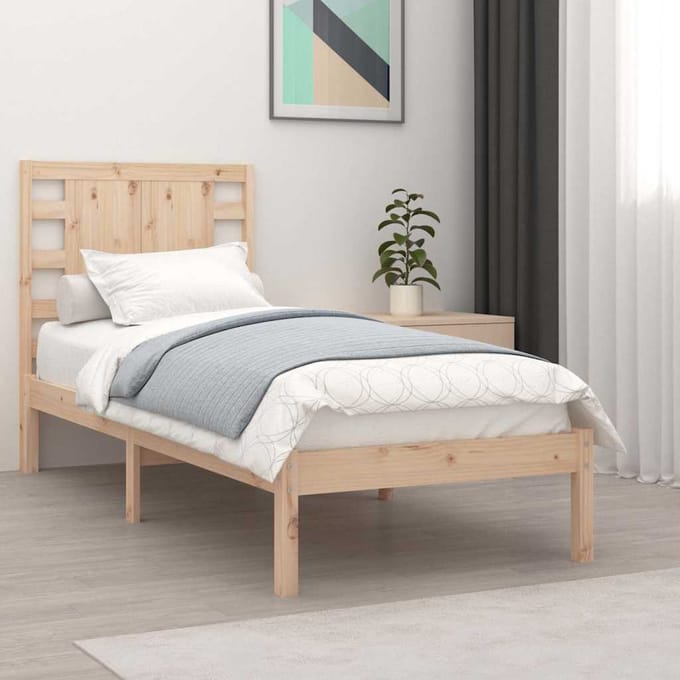 vidaXL - Bedframe - massief - hout - 90x190 - cm