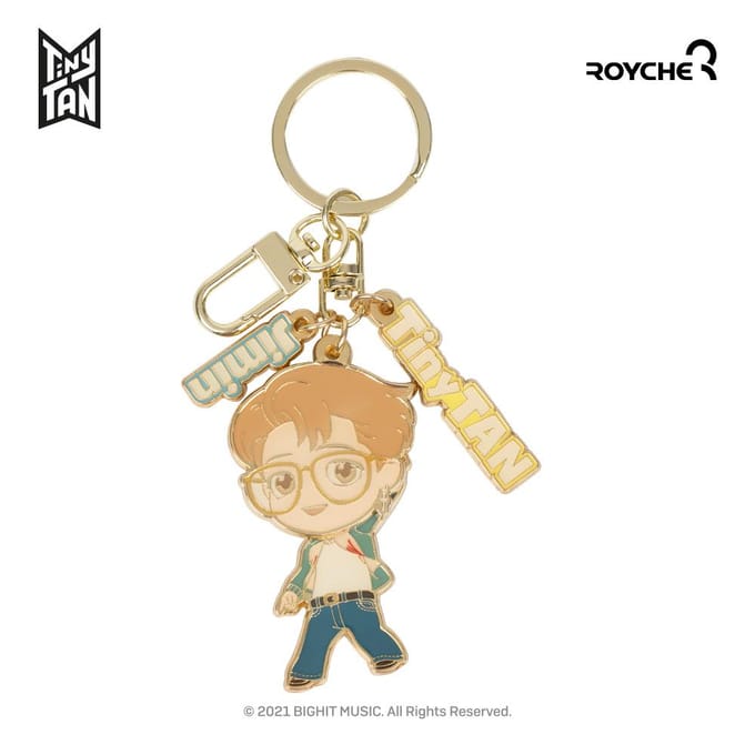 BTS (BangTan-jongens) TinyTAN Dynamite Metalen Sleutelhanger, Officieel, Origineel, Authentiek, K-POP, idool beige