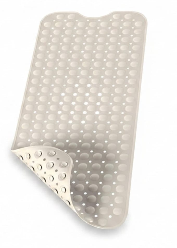AHD® Douchemat Antislip Voor Douche - Douchemat - Antislipmat Douche - Douchemat Antislip Zuignappen - Lichtbruin - 40cm x 8cm x 1cm