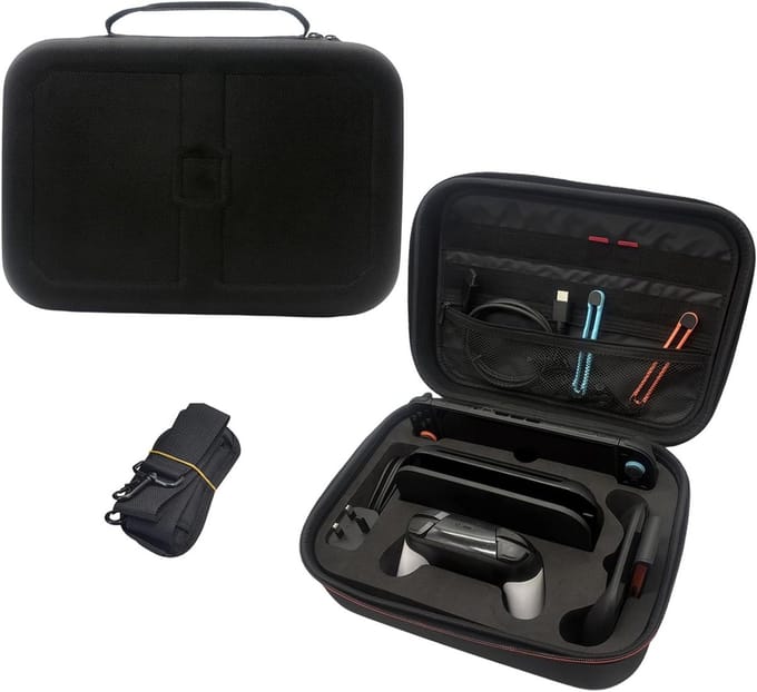 Draagtas voor Nintendo Switch 2 Console - Hardcase Beschermtas met Schouderriem en Accessoiresopslag