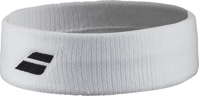 Babolat logo headband / hoofdband - wit / zwart