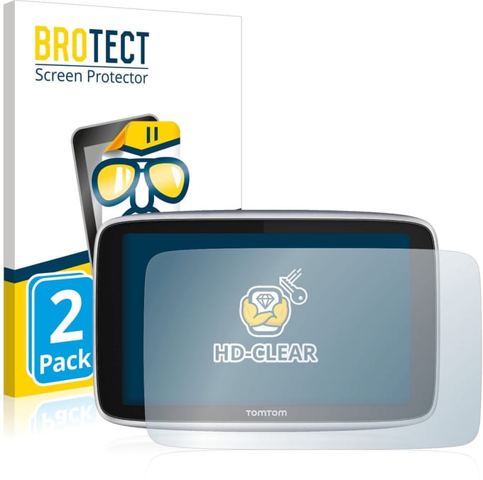 BROTECT - Screenprotector voor TomTom GO Premium X / TomTom GO Premium (6") - Folie Beschermfolie transparant 2 Stuks