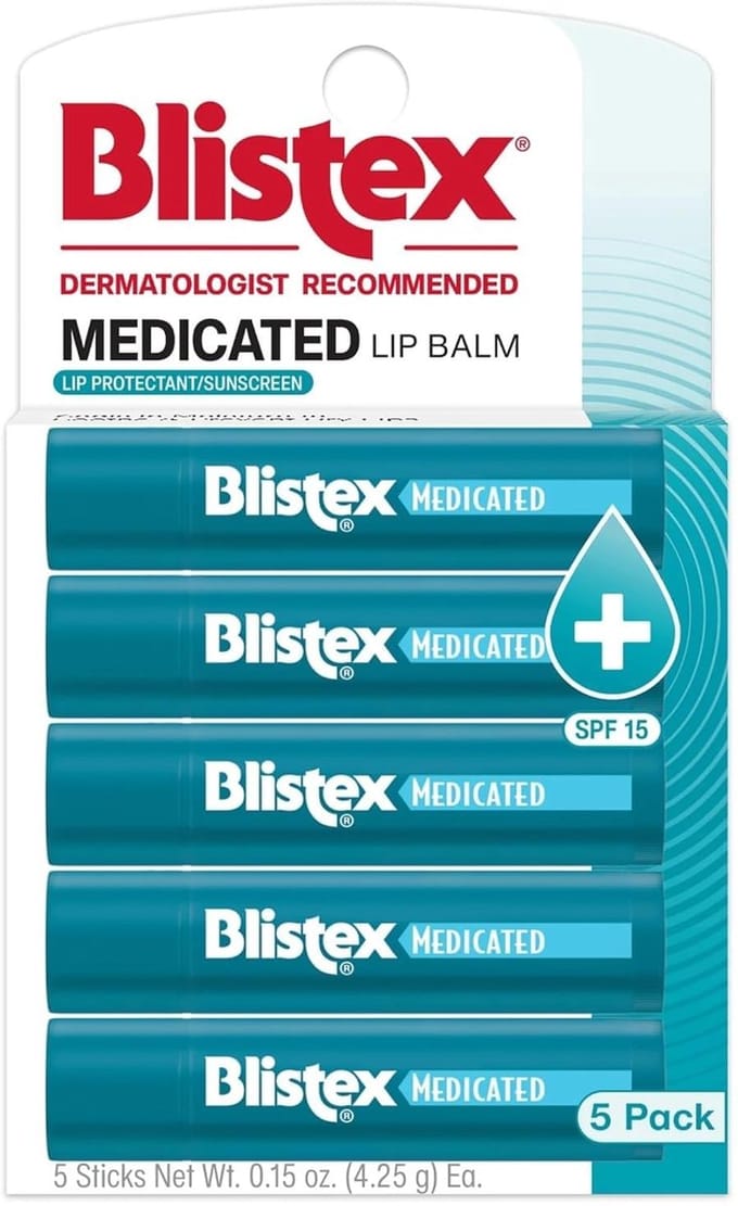 Blistex Lip Balm – Droge Lippen & SPF 15 – 5 Stuks