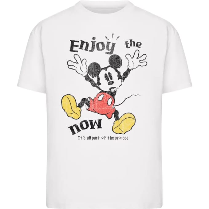 Merchcode Mickey Mouse -T-shirt „Enjoy The Now“ MC1272