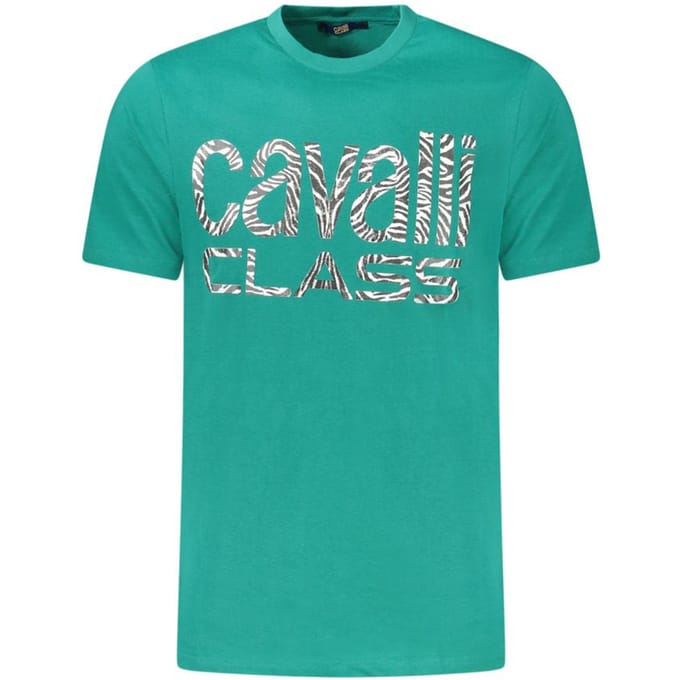 Cavalli Class Verde Katoenen Heren T-shirt