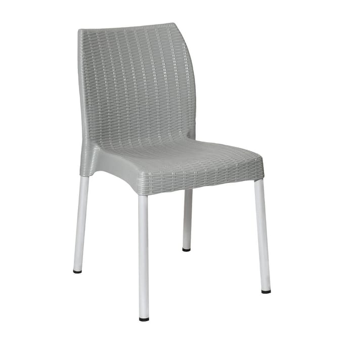 Bolero Elements Polypropyleen Rotan Stoelen Grijs (4 stuks)