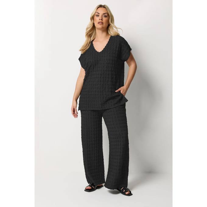 Yours Set Zwarte Met Bubbeltextuur Size 66-68