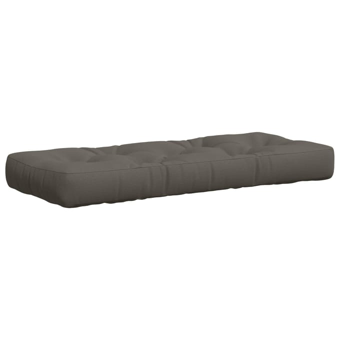 vidaXL - Pallet - Zitkussen - VIANEN - 100% - Polyester - Grijs - 120 - x - 40 - x - 12 - cm
