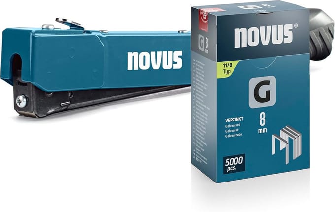 Hammertacker Set - Slagnietmachine Tackers - Folie Bevestigen - Robuuste Metalen Behuizing - 5000 Nietjes - Blauw