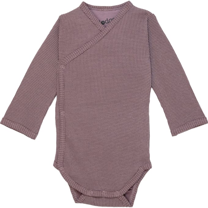 Lodger - Overslagromper lange mouwen - Paars - Maat 56 - 100% Katoen - Rompertje - Romper Ciumbelle