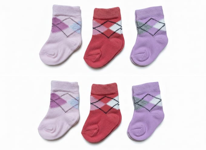 Set van 6 paar babysokken meisjes - Baby sokjes